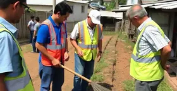 ações de limpeza e infraestrutura